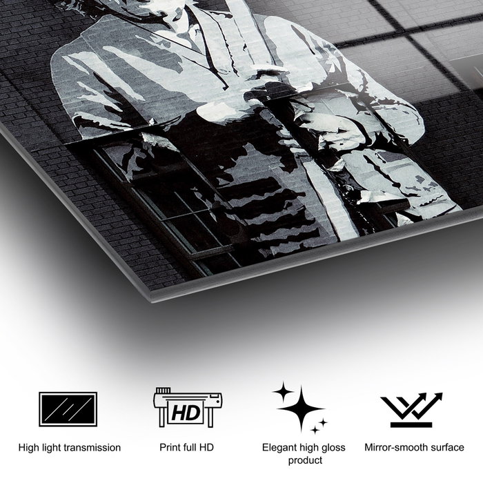 Wallity Cuadro Decorativo de Vidrio Templado Banksy UV-489 45 x 65 cm Wallity Cuadro Decorativo de Vidrio Templado Banksy UV-489 45 x 65 cm